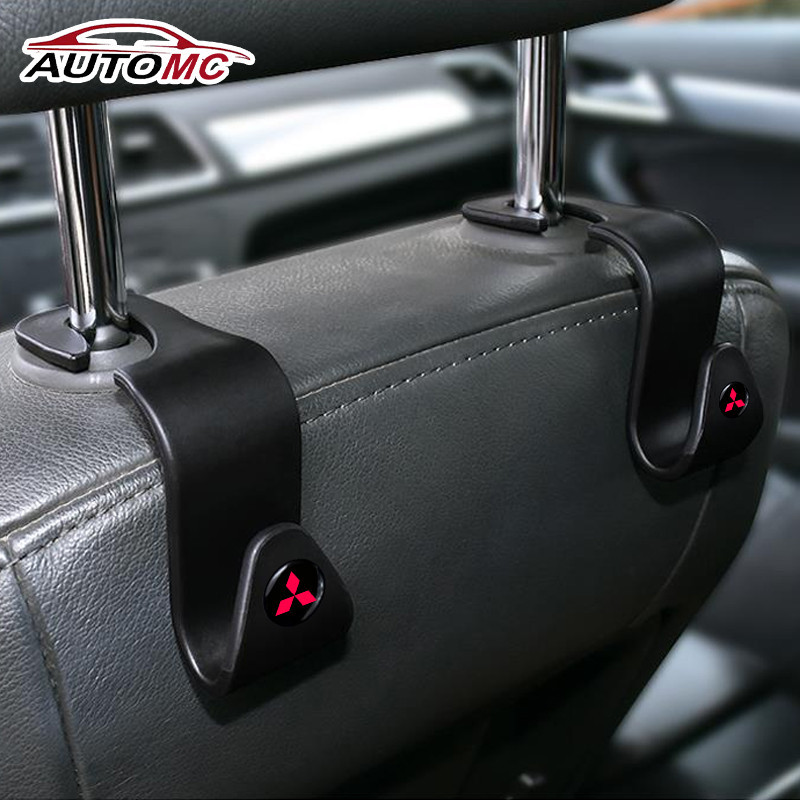 1/2ชิ้น สำหรับ Mitsubishi ตะขอเเขวนในรถยนต์ ตะขอเก็บของ ที่เก็บของในรถ ตะขอแขวนหลังเบาะ ตะขอเอนกประสงค์บนรถ สำหรับ Mitsubishi Triton Xpander Outlander Mirage Pajero Sport L200 XRT