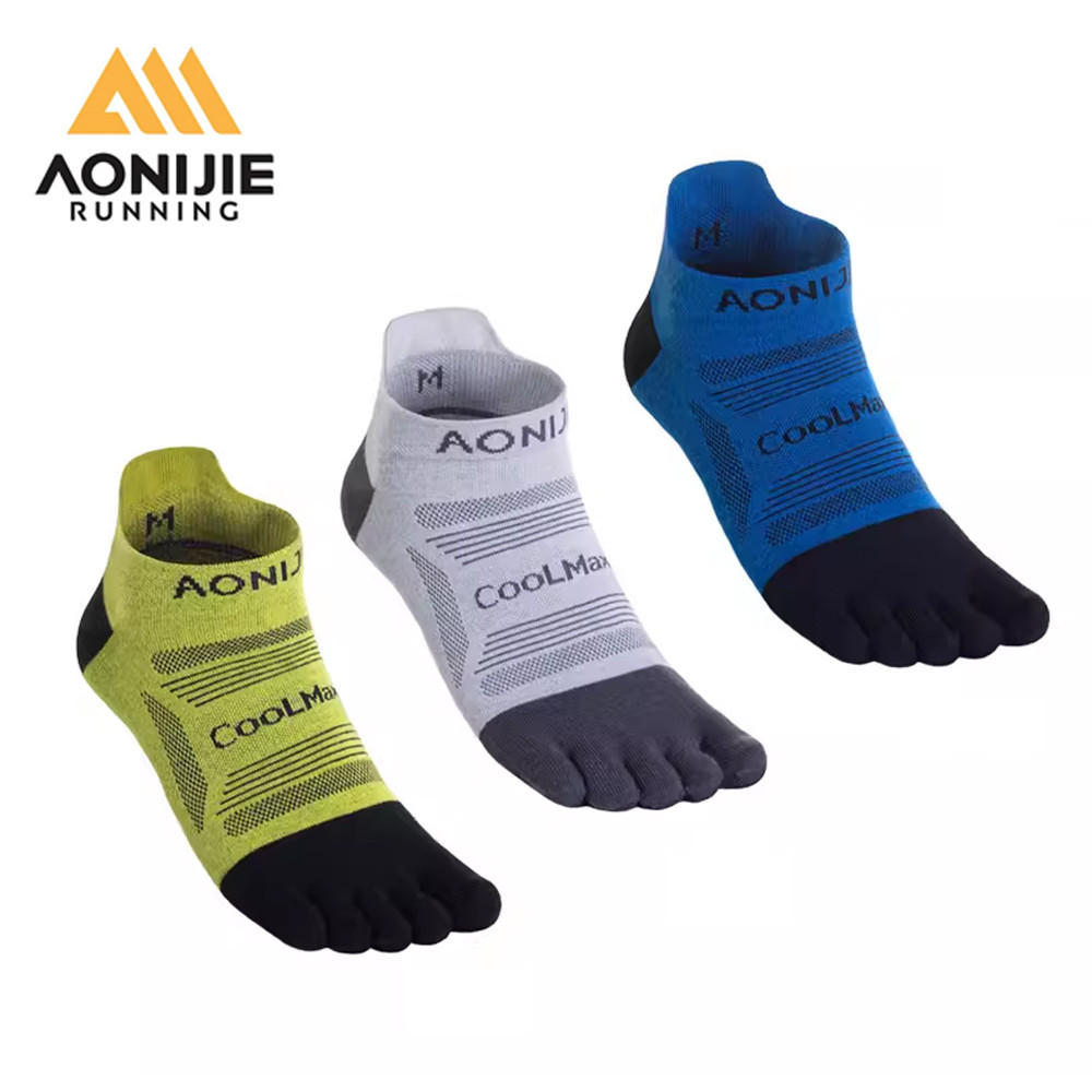 2024 ใหม่ AONIJIE E4839 วิ่งถุงเท้าห้านิ้ว Low Cut Quarter Marathon Toesock สําหรับ Jogging Trail เดินป่าขี่จักรยาน E4840