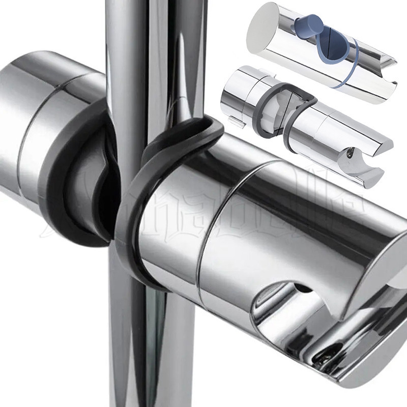 ที่วางหัวฝักบัวปรับระดับได้ - 360° Rotation Sprinkler Head Clamp - ที่วางบาร์รางเลื่อนฝักบัว - ไม่มีการเจาะ - ขายึดแบบผ่อนง่าย - แคลมป์เลื่อนรางฝักบัว