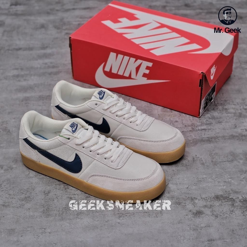 [Geekshoker ] Nike Killshot 2 รองเท ้ าผ ้ าใบสั ้ นผู ้ ชาย สีน ้ ําเงินกรมท ่ า 432997-107