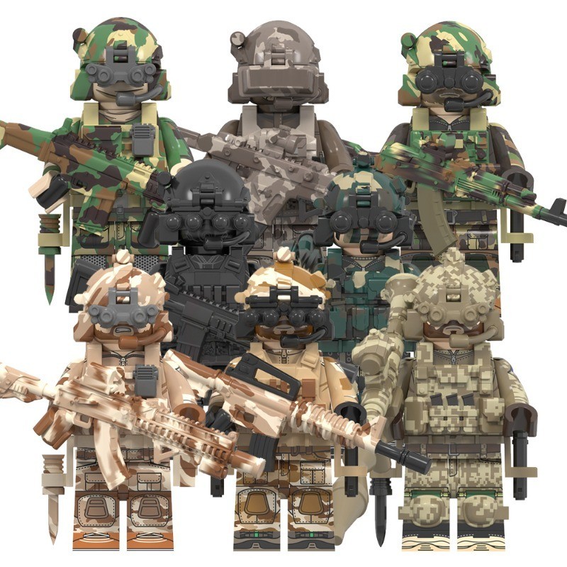 ทหาร WW2 Camouflage Troops KSK SSO กองกําลังพิเศษ Mini Building Blocks รูปของเล่นเด็กของขวัญ