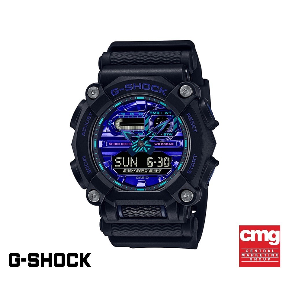 CASIO นาฬิกาข้อมือผู้ชาย G-SHOCK YOUTH รุ่น GA-900VB-1ADR วัสดุเรซิ่น สีดำ