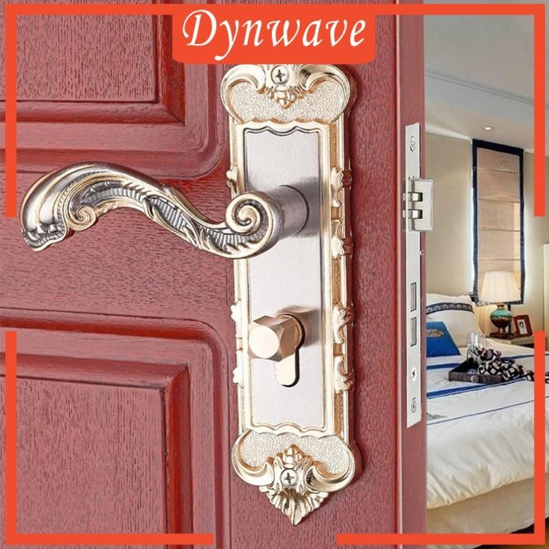 [Dynwave ] Lever Handle Entry Front Door Panel Leverset Lockset, Hom Office, Hotel #6