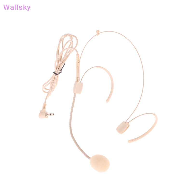 Wallsky > 3.5 มม.แบบพกพา Head Mounted Earhook ชุดหูฟังแบบมีสายไมโครโฟนลําโพงคําพูดการสอน Conference Stage Performance SpeakerMic well