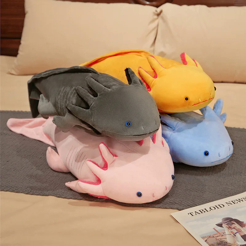 ขนาดใหญ่ Kawaii สีสัน Axolotl ของเล่นตุ๊กตา Ambystoma จําลอง Salamander ปลา Appease หมอนเบาะของขวัญสร้างสรรค์ตุ๊กตาสัตว์