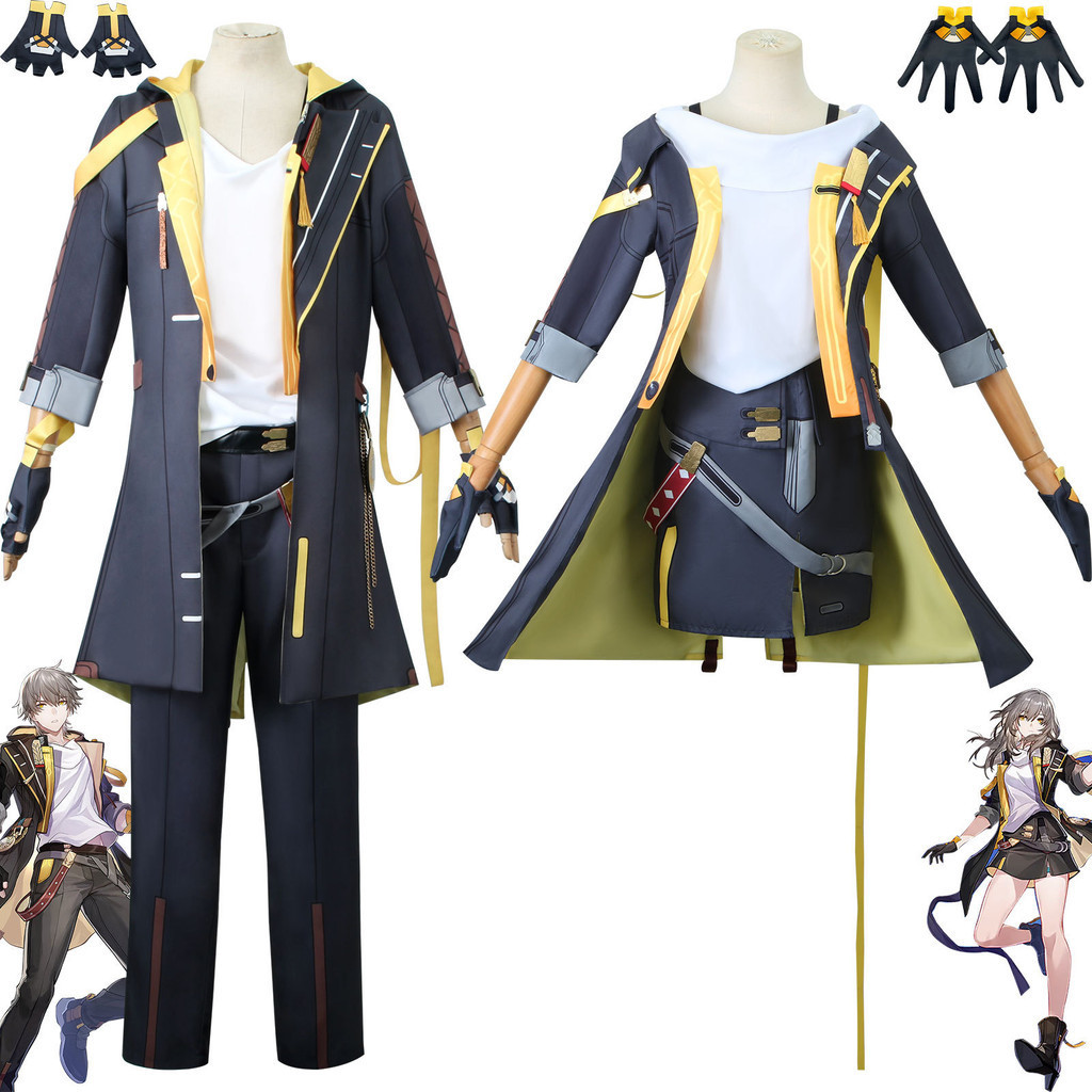 Honkai Star Rail Trailblazer Stelle Caelus คอสเพลย์เครื่องแต่งกายฮาโลวีนอะนิเมะ Carnival Party ผู้ชายชุดสตรีรวมทั้งถุงมือ