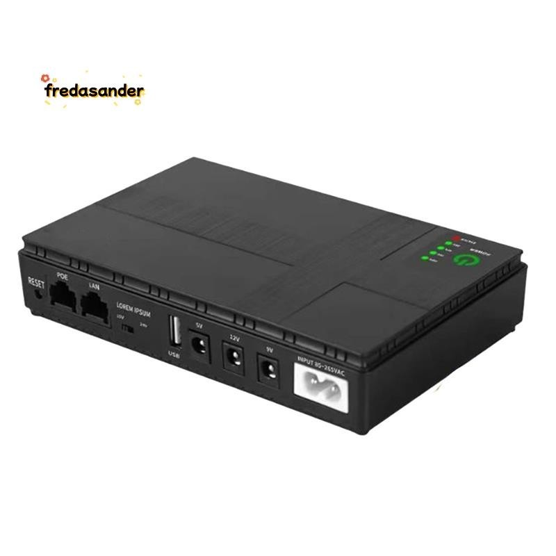 【fredasander 】 9v 12V Mini UPS แหล ่ งจ ่ ายไฟสํารอง Mini 10400MAh 18W แบตเตอรี ่ สํารองสําหรับ WiFi Router กล ้ องวงจรปิด ( ปลั ๊ กUS 🏠