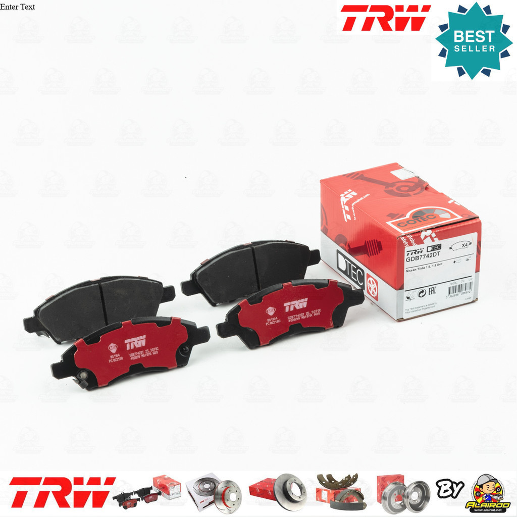 TRW ตัว TOP DTEC ผ้าเบรคหน้า ผ้าดิสเบรคหน้า GDB 7742 DT สำหรับ Toyota YARIS ATIV ปี 2023-NOW ปี 23,24