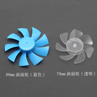 Turbo Handmade รุ ่ น DIY พัดลมใบมีดวัสดุสีเหลืองสีฟ ้ าสีเขียวสีชมพูโปร ่ งใสหกใบมีดใบพัดพัดลมมีดอุปกรณ ์ เสริม