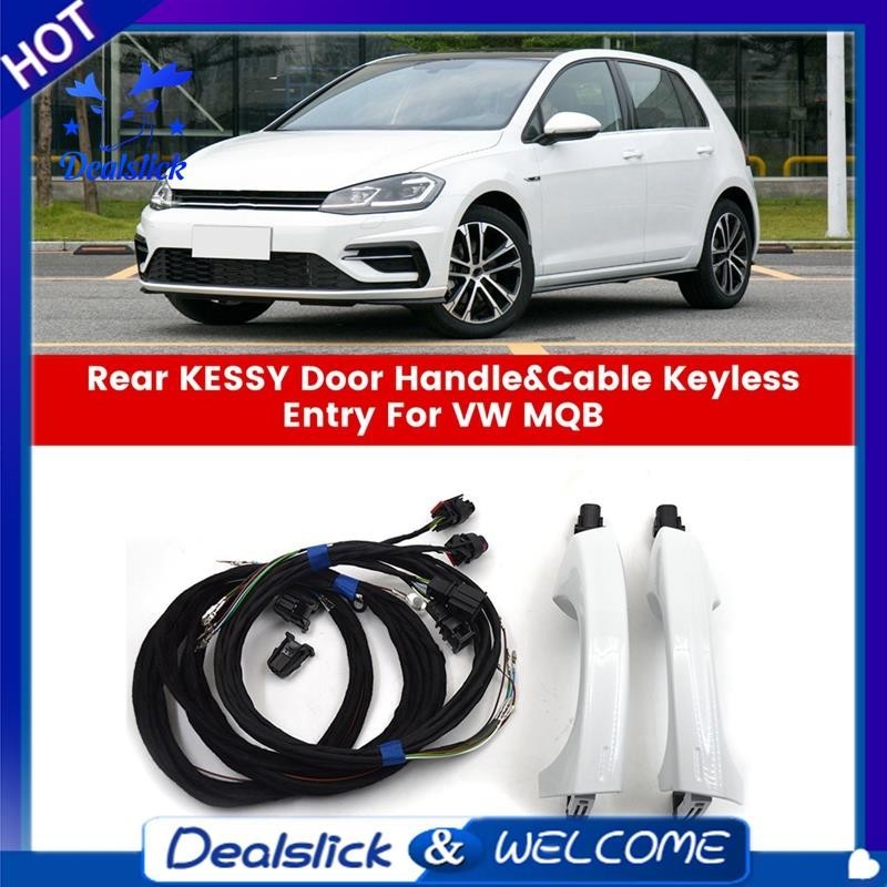 【 Dealslick 】 สําหรับ VW MQB Golf MK7 Touran Jetta T-ROC Octavia Kodiaq สุดยอดรถด ้ านหลัง KESSY มือจับประตู &amp; สาย Keyless Entry อุปกรณ ์ เสริม 1 ชุด