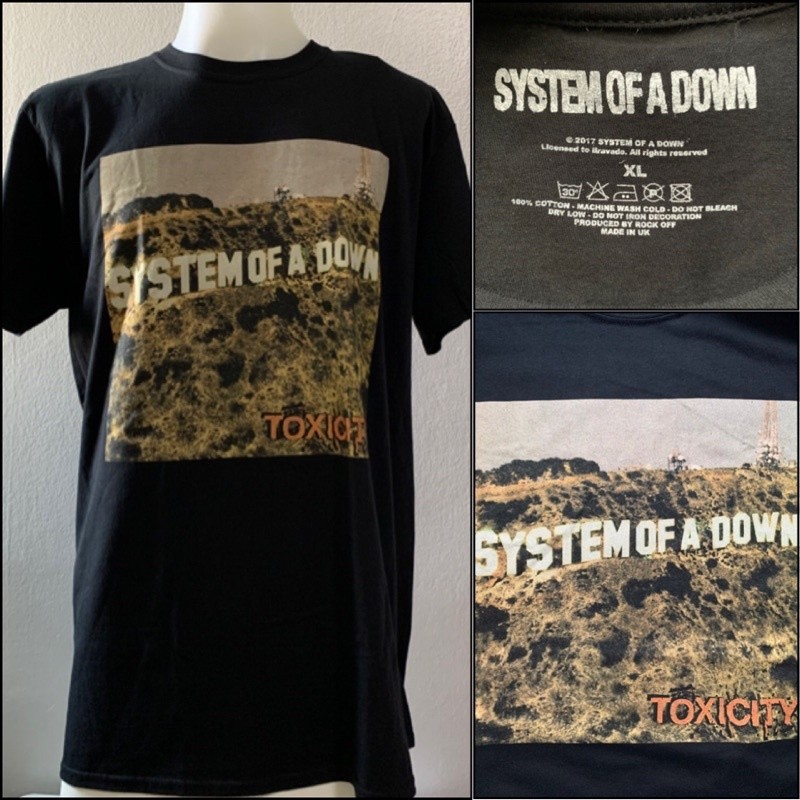 เสื้อผ้าผช🔥 เสื้อวง SYSTEM OF A DOWN : Toxicity 🔥S-5XL S-5XL