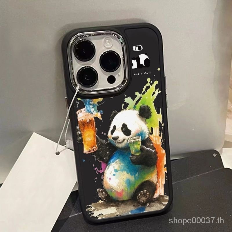 Soda Panda กรอบโลหะสไตล ์ ใหม ่ เหมาะสําหรับ Apple iPhone11 14ProMax 7Plus 8Plus 12ProMax XSMax X XS 13ProMax เคสโทรศัพท ์ SQMD