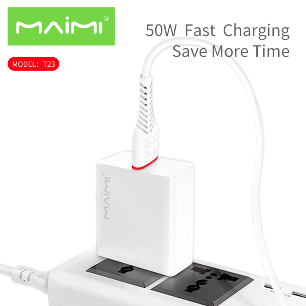 Maimi ชุดชาร์จ รุ่น T23 50W (หัวพร้อมสาย) สายชาร์จ หัวชาร์จ USB สินค้ามีการรับประกันคุณภาพ - รูปที่ 4