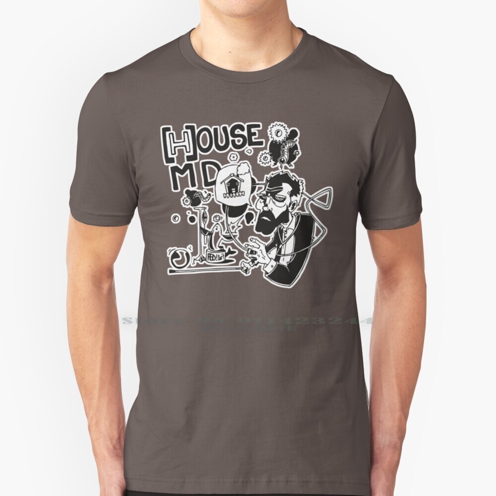 Hous Md Cool T - เสื้อ T เสื้อ 100% ผ้าฝ้ายแท้ Hoes Md Serials Dr House James Hugh Calum Laurie Dr G