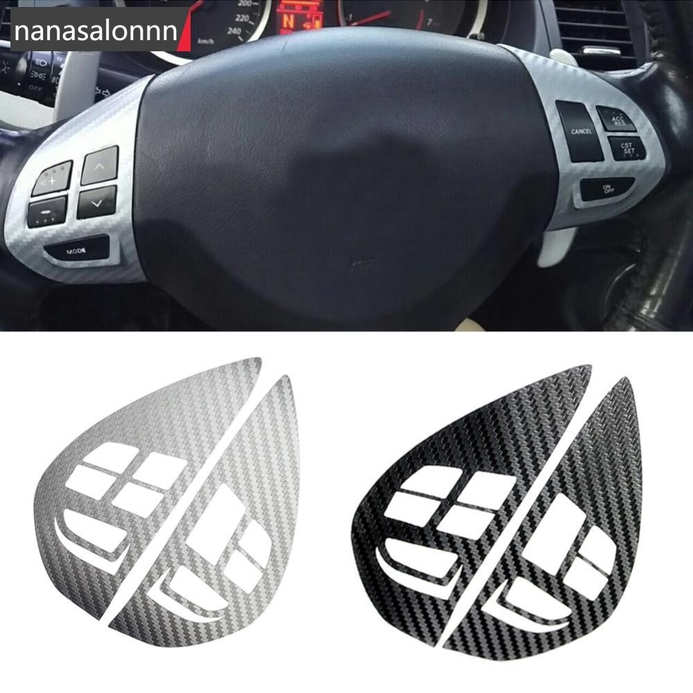 นานาส| พวงมาลัยปุ ่ มสวิทช ์ เสียงสติกเกอร ์ Trim Fit สําหรับ Mitsubishi ASX Lancer Outlander RVR Pajero Sport M1U7