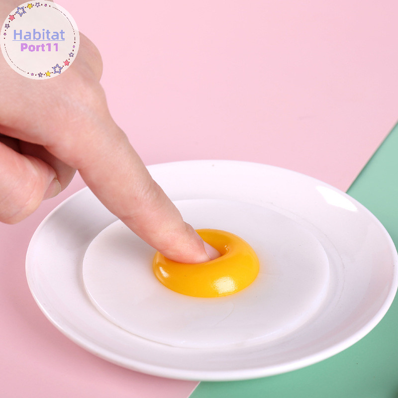 Habitatport เด็กบีบ Poached ไข่นวดของเล่นไข่เจียว Anti-Stress ผู้ใหญ่เด็ก Healing ของเล่น th