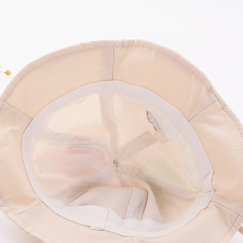 ฤดูร ้ อนเด ็ กหมวก Breathable นุ ่ มทารกหมวกชาวประมงน ่ ารักปรับ Drawstring เด ็ กวัยหัดเดิน Sun หมวก - รูปที่ 4