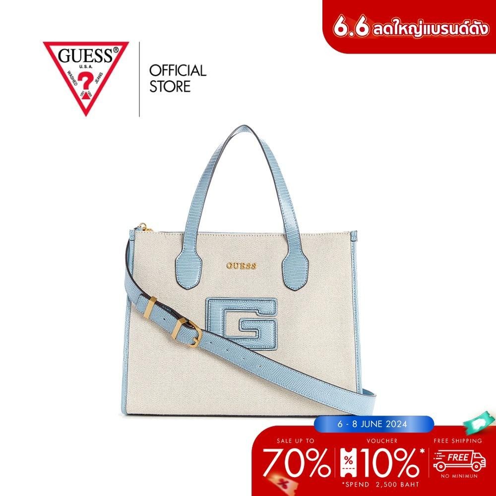 GUESS กระเป๋าโท้ท รุ่น WK919822 G STATUS 2 COMPARTMENT TOTE สีฟ้า