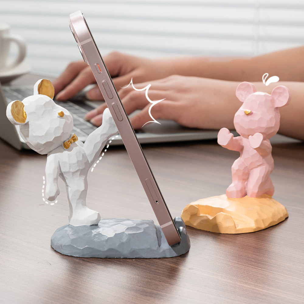 Creative นักบินอวกาศโทรศัพท ์ Grip น ่ ารักหมีรุนแรงโทรศัพท ์ เดสก ์ ท ็ อปขาตั ้ งตกแต ่ ง