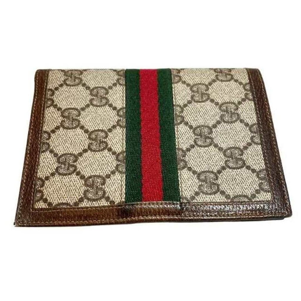 Gucci Old Gucci Bifold Wallet Wallet Sherry GG Pattern Brown ☆ AA ★ Direct from Japan Secondhand