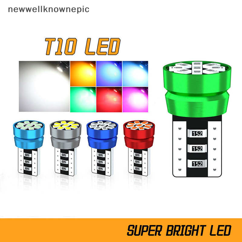 Newwellknownepic 1PCS คุณภาพสูง T10 W5W 168 192 ไฟท้าย Led 2016 9smd 12V โคมไฟอัตโนมัติ CANBUS ไม่มีข้อผิดพลาดรถ Marker ที่จอดรถหลอดไฟ TH