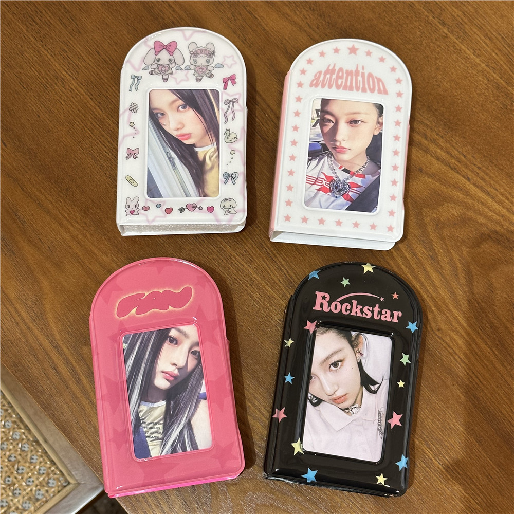 อัลบั ้ มการ ์ ด Ins Rockstar เกาหลีพร ้ อมปุ ่ ม 3 นิ ้ วอัลบั ้ มรูปโพลารอยด ์ ไอดอลกระเป ๋ าการ ์ ดขนาดเล ็ ก