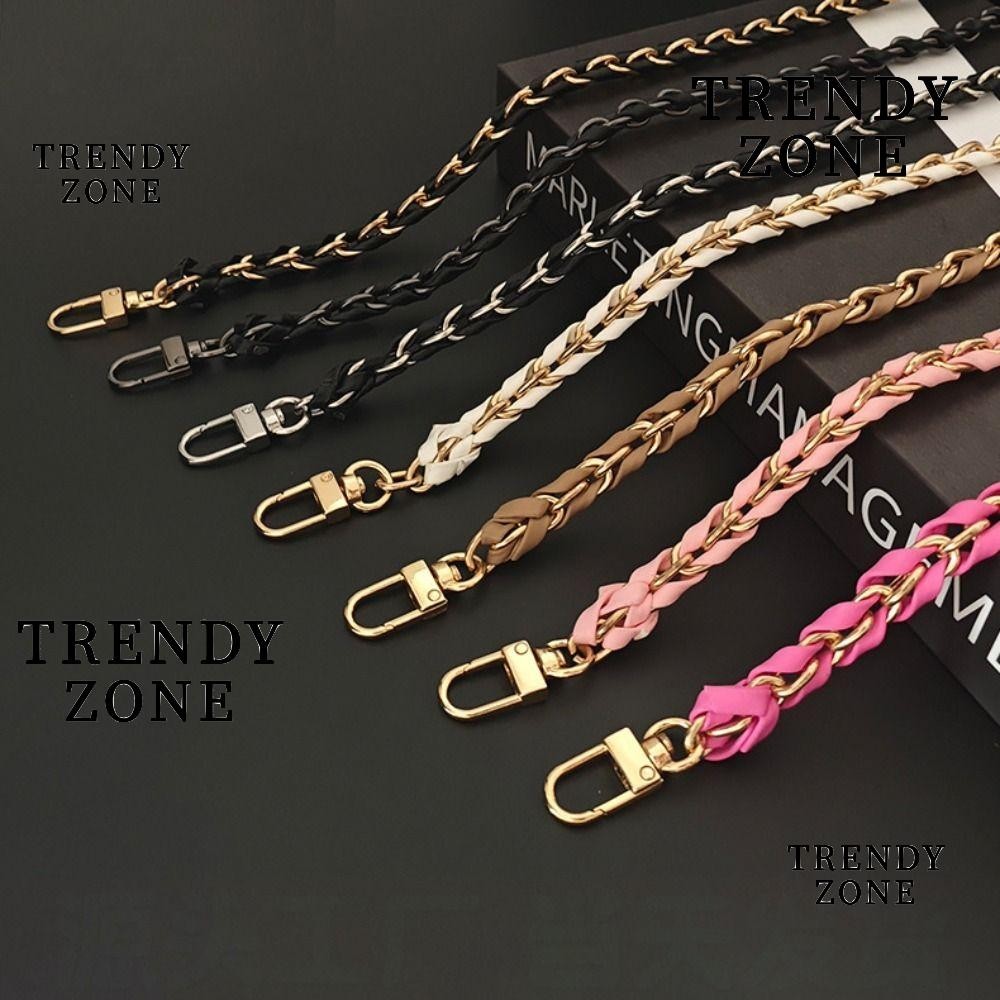 Trendyzone สายหนังกระเป๋าสะพายข้าง,120 ซม.กระเป๋าถือที่ถอดออกได้โซ่โลหะ,ผู้หญิงทนทานกระเป๋าสะพายเข็มขัด