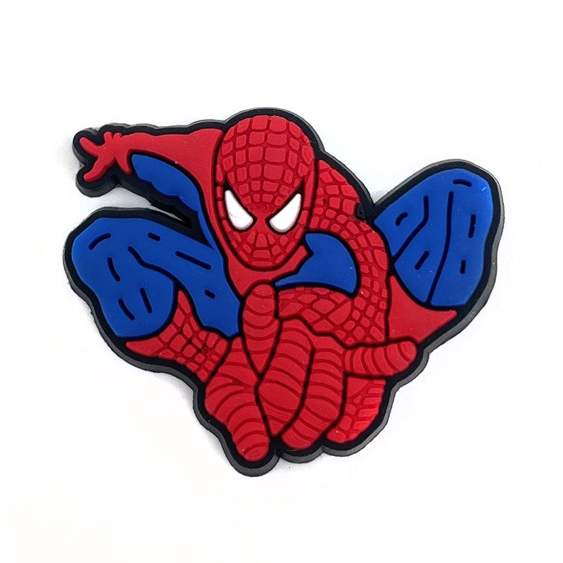 [Spider-Man ] Jibbitz ชุดตัวติดรองเท้าเซต ตัวติดรองเท้ามีรู จิ๊บบิท Charms ตกแต่งน่ารัก
