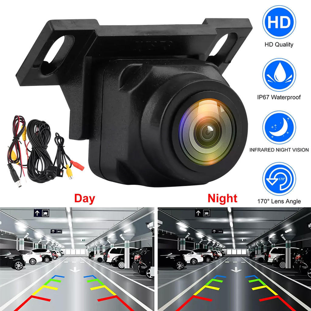 กล้องสำรองรถยนต์ มุมมองด้านหลังหรือกล้องหน้า 1080P ป้องกันการรบกวนที่ชัดเจน ปรับมุมกว้างได้ 170 องศา