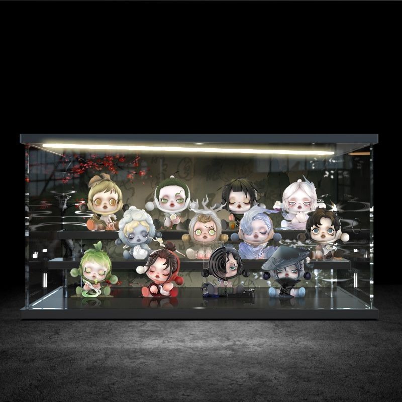 เหมาะสําหรับ POPMART POPMART SKULLPANDA POPMART Antique Mystery Box Light Storage Display Box