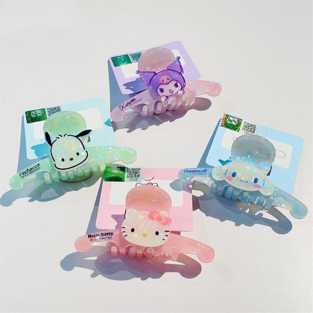 ใหม ่ Hellokitty คลิปผมน ่ ารัก Kuromi อบเชยสุนัข Pacha สุนัขสามมิติการ ์ ตูนสาว Sanrio คลิปผม OH0I