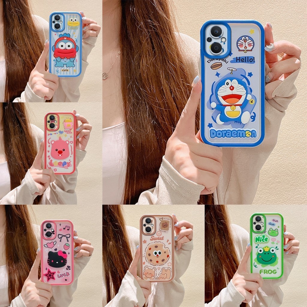 เคส OPPO RENO 8Z RENO 7Z RENO 8 ของเล่นตุ๊กตาน่ารักกรณีโทรศัพท์ป้องกันการตก