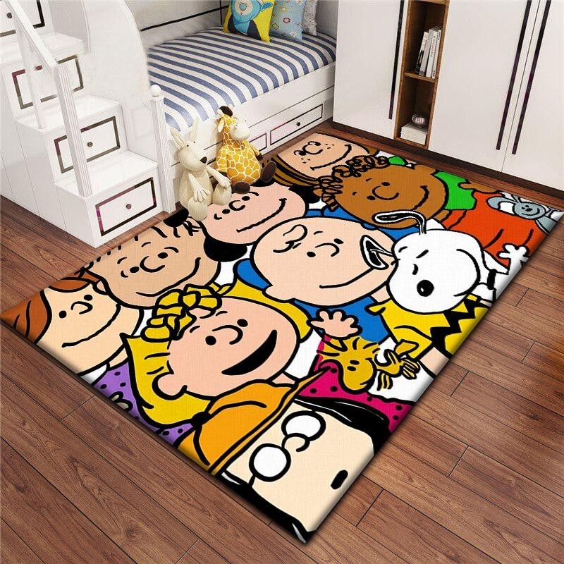 Snoopy การ์ตูนน่ารักรูปแบบพรมสําหรับเด็ก, rugs สําหรับห้องนอน, ห้องนั่งเล่นพรมปูพื้น, เสื่อห้องครัว, พรม, บ้าน