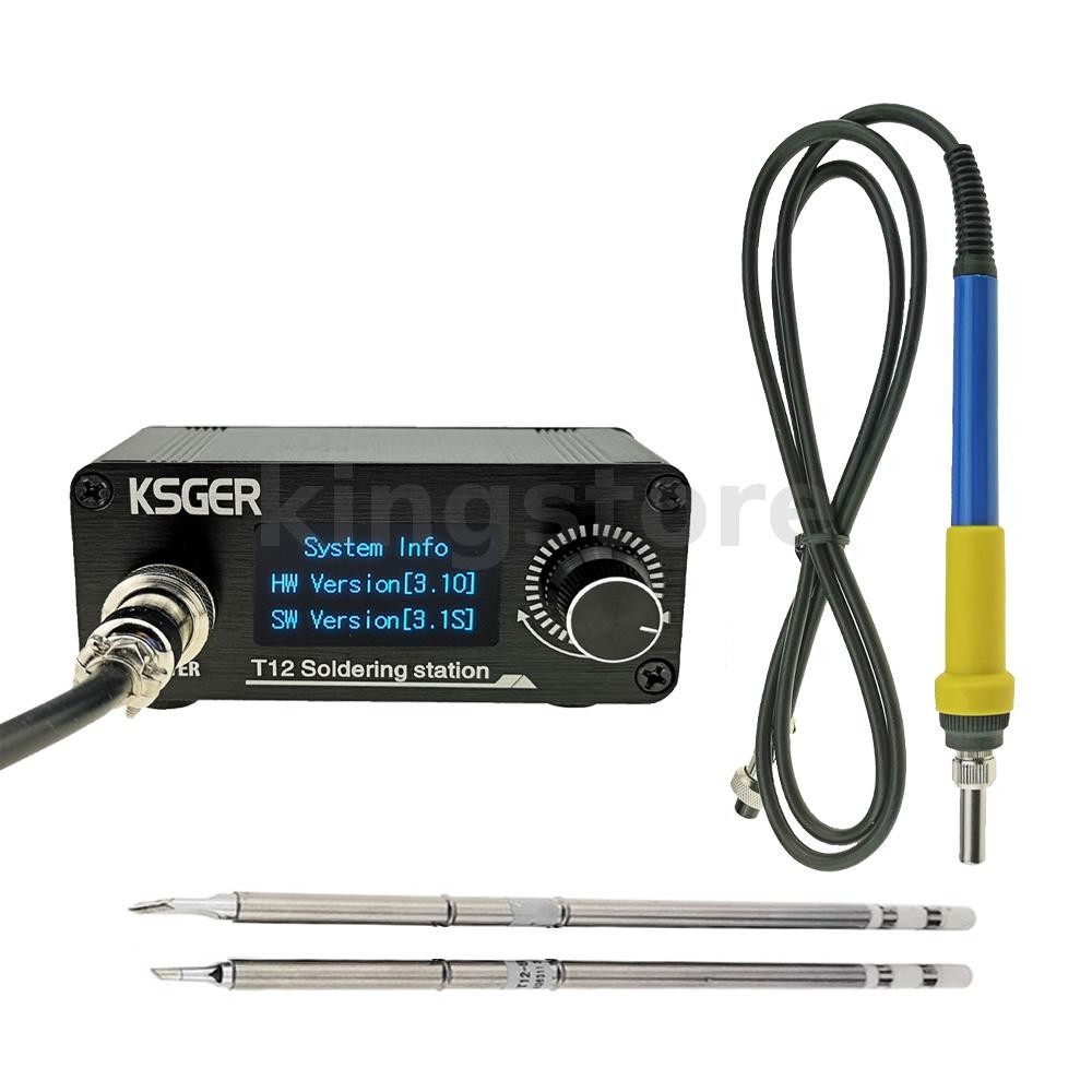 Ksger Mini STM32 V3.1S OLED T12 สถานีบัดกรีเหล็ก DIY พลาสติก 907 9501 จับเครื่องมือไฟฟ้าความร้อนอย่างรวดเร็ว T12 เคล็ดลับเหล็ก 8s ดีบุก