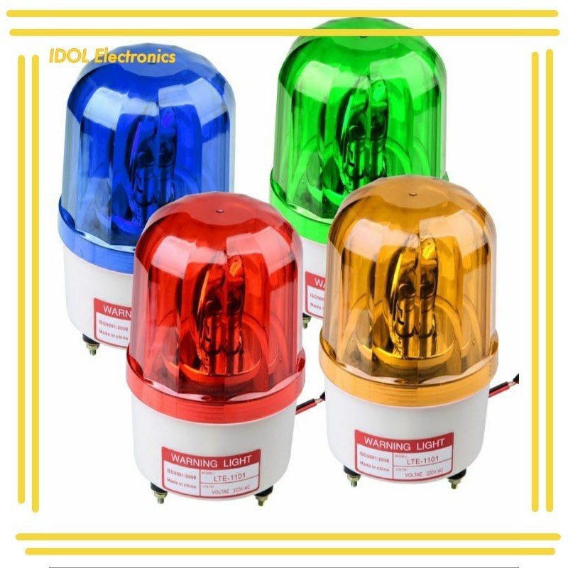 ราคาถูก! ไฟไซเรน ไฟฉุกเฉิน LTE-1101 12v 24v 220v ไซเรน มีไฟหมุน ไม่มีเสียง