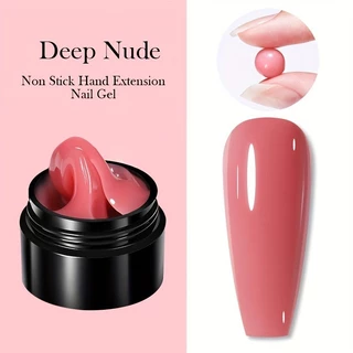 Non Stick Hand Solid Extension เล็บเจล Clear Nude Pink Extension Gel Rhinestone กาวเจล 6ml