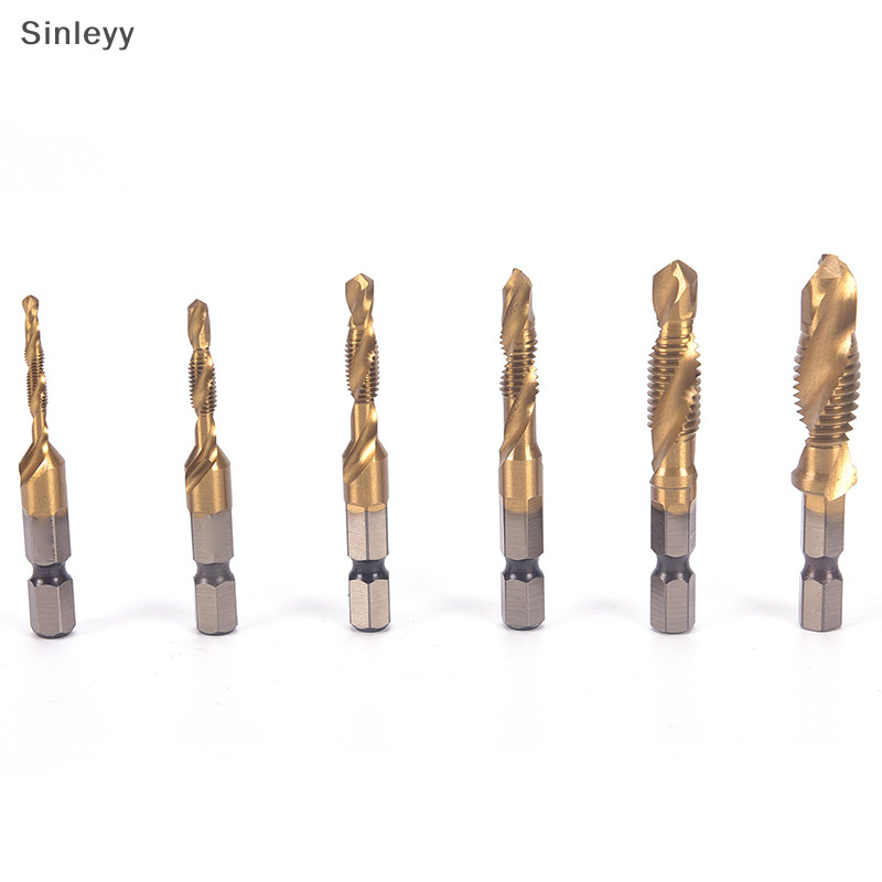 Nl M3-M10 Hex Shank ไทเทเนียมชุบ HSS มือสกรูด้ายเมตริกแตะเจาะ Bits N