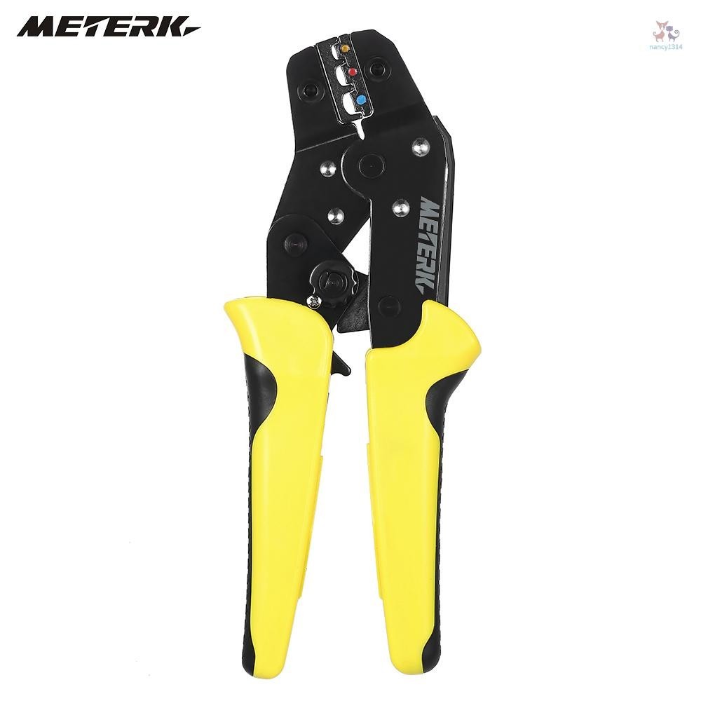 Meterk Professional Wire Crimper วิศวกรรม Ratchet Terminal Crimping คีม JX-02C 0.25-2.5mm2 ขั้วฉนวนห