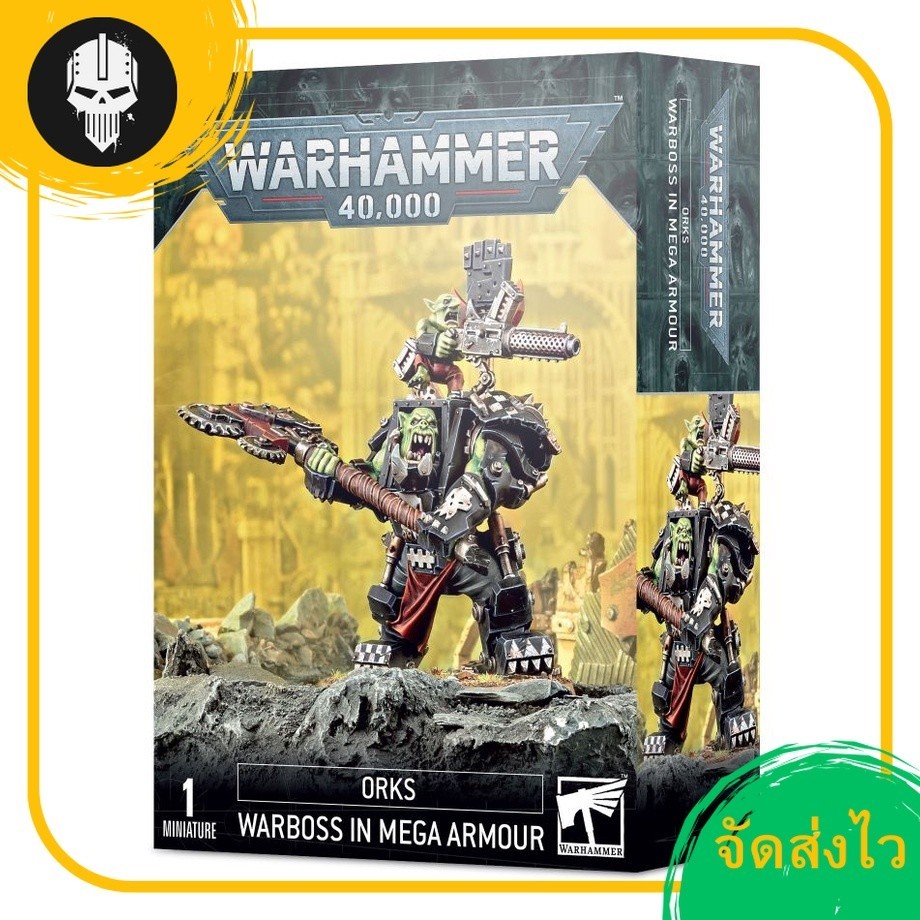 WARHAMMER 40K: ORKS: ORK WARBOSS IN MEGA ARMOUR วอร์แฮมเมอร์
