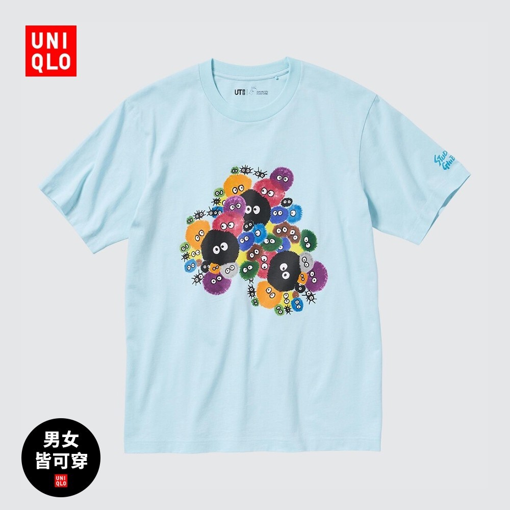 (🔥เสื้อยืดพิมพ์ลาย🔥)Uniqlo เสื้อยืดแขนสั้น พิมพ์ลาย UT STUDIO GHIBI Ghibli แฟชั่นคู่รัก สําหรับแม่ แ