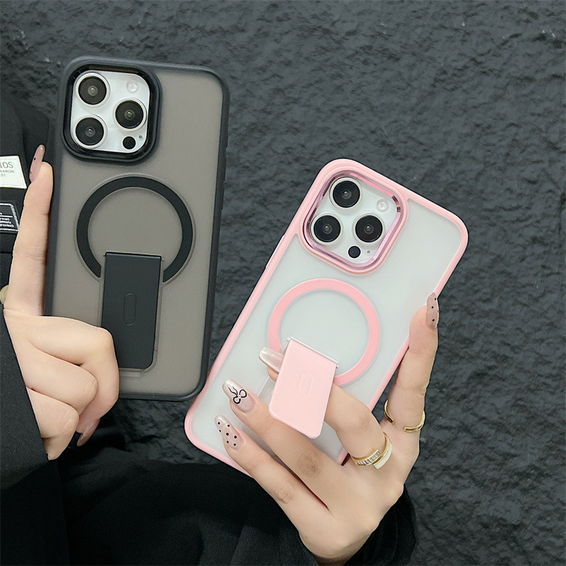 วงเล็บแม่เหล็กเคสโทรศัพท์เข้ากันได้สําหรับiphone15promax 15pro plus 14promax 14pro 14 13promax 12promax 11 11promax Samsung S23 S23U S24 S24U Hardกันกระแทก