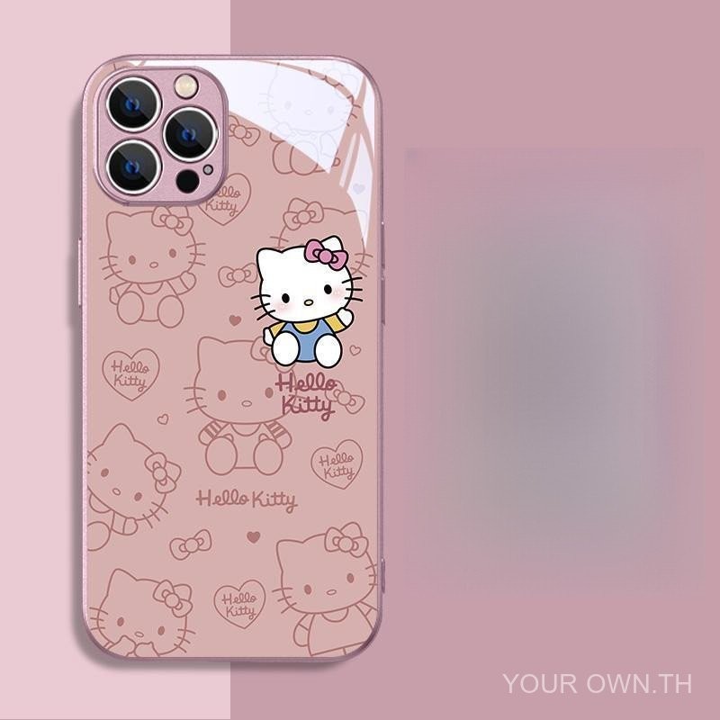 Kt Cat เหมาะสําหรับ iphone15ProMax เคสโทรศัพท์ iPhone15/14plus Glass 13/12/11 รวมทุกอย่าง xr/x เคสแข็ง 7/8Plus SE2020