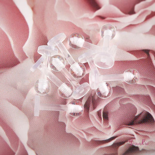 Yosunrui] 10 ชิ้นอะคริลิคใส Lip Stud แหวนหูกระดูกอ่อนต่างหูบาร์ Tragus ใหม่