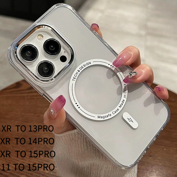 เคสโทรศัพท์แม่เหล็กสําหรับ diy Xr ถึง 13pro 14pro ฝาครอบ Xr เช่น 14pro 13pro กรณี Xr ใน 13pro 14pro11 ถึง 15pro ป้องกันปกหลัง