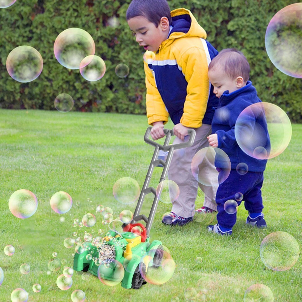 Bubble เครื่องตัดหญ้ารถเข็นไฟฟ้าของเล่นเด็กอัตโนมัติ voijeth