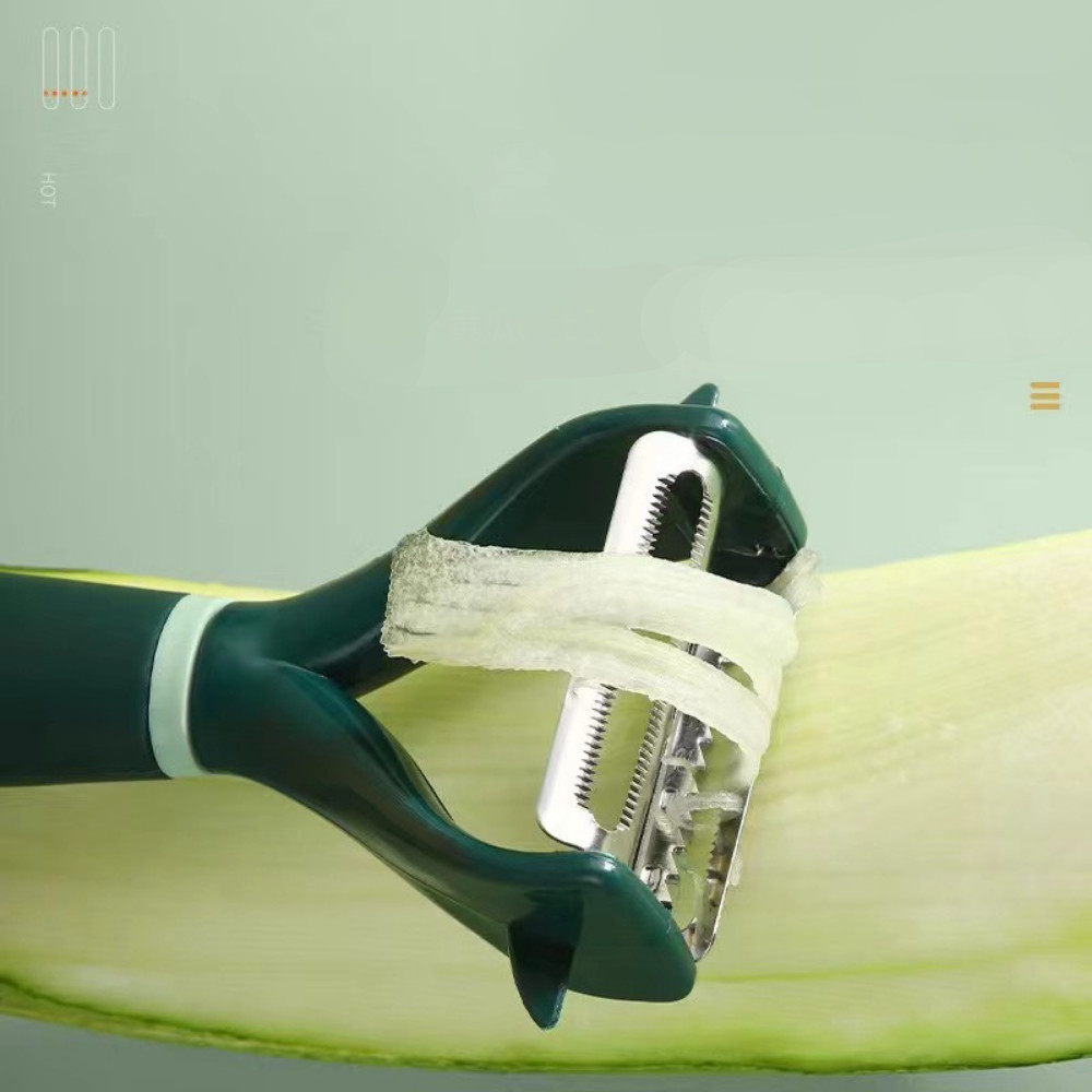 🧦 🥑 มีดปอกเปลือกผักผลไม้ 4 in 1 (คละสี) ด้ามจับเก็บมีดได้ในตัว ครบเซตในชิ้นเดียว ที่ปอกผัก ที่ขูดมะละกอ G0029 - รูปที่ 3