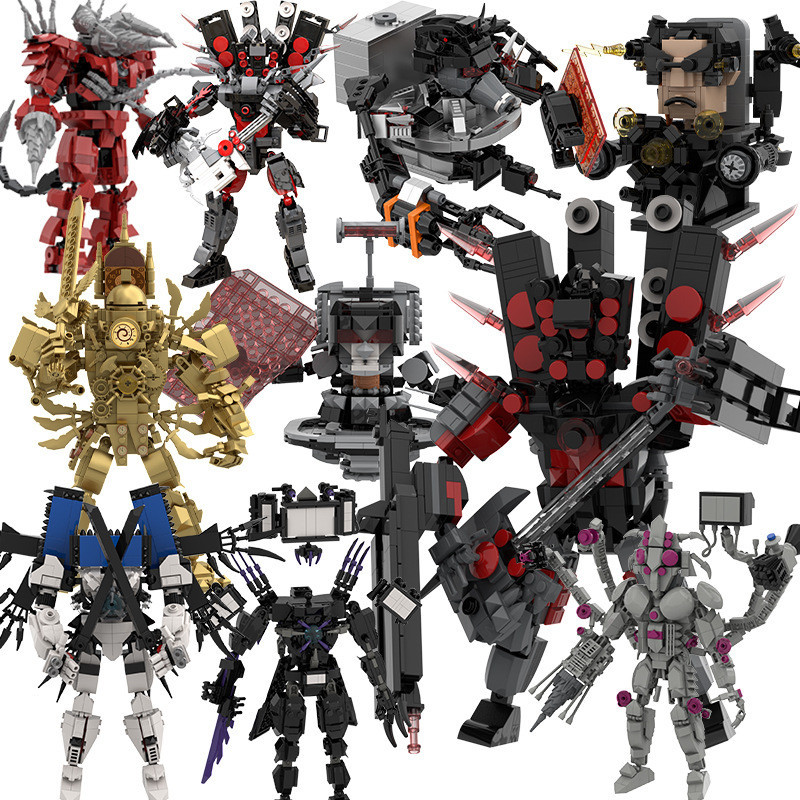 Lego Titan Skibidi Toilet Titan Clock King Titan Monitor Titan Tvman Zombie Universe Serics Building