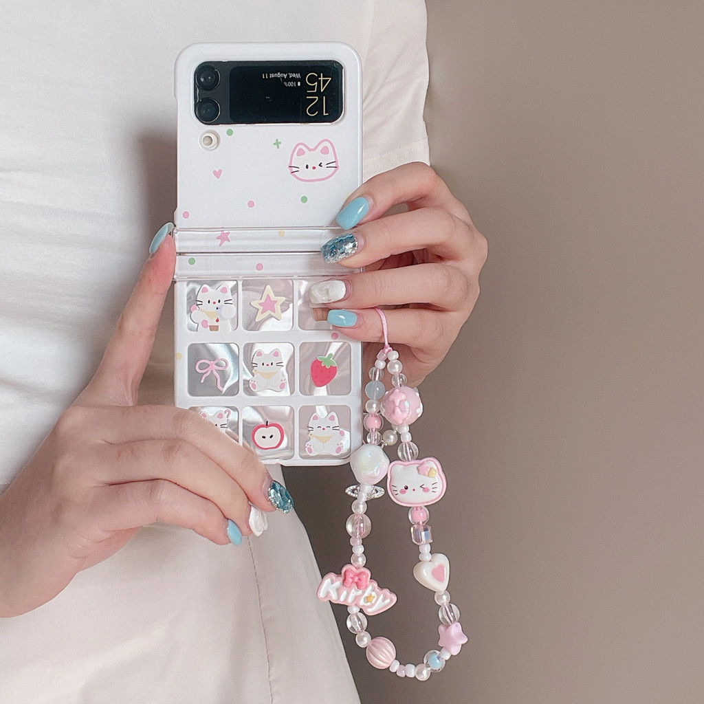 Flip6 Samsung Galaxy Z Flip5 3in1 กรณีการ์ตูนระลอกน้ําCamletแมวน้อยพร้อมโซ่กรณีSamsung Galaxy Z Flip 3 Flip 4 5G Hradกันกระแทกโทรศัพท์ความคิดสร้างสรรค์กรณีปก