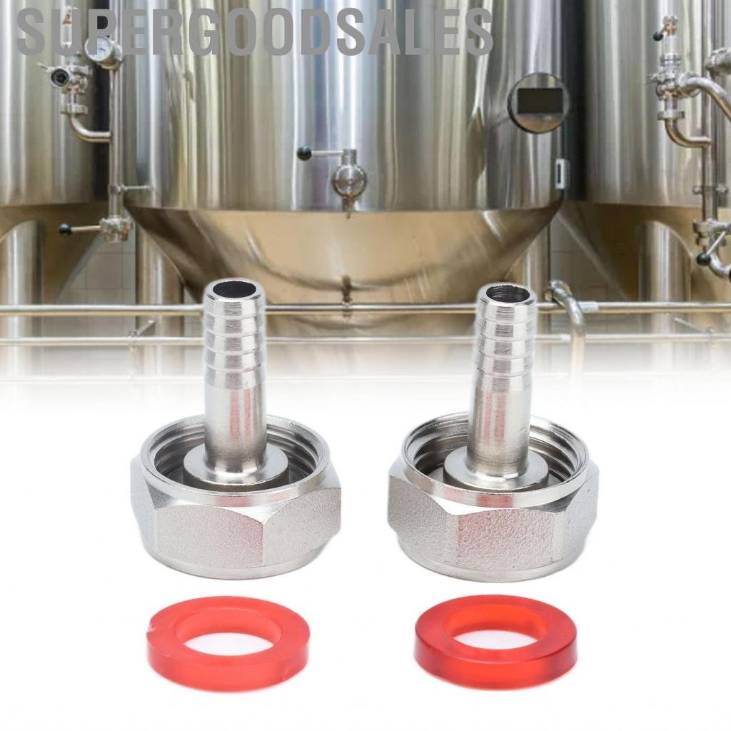 Supergoodsales 2 ชิ้น/เซ็ต Keg Coupler สแตนเลสสตีลถังเบียร์สำหรับ 5/16 ท่อ ID