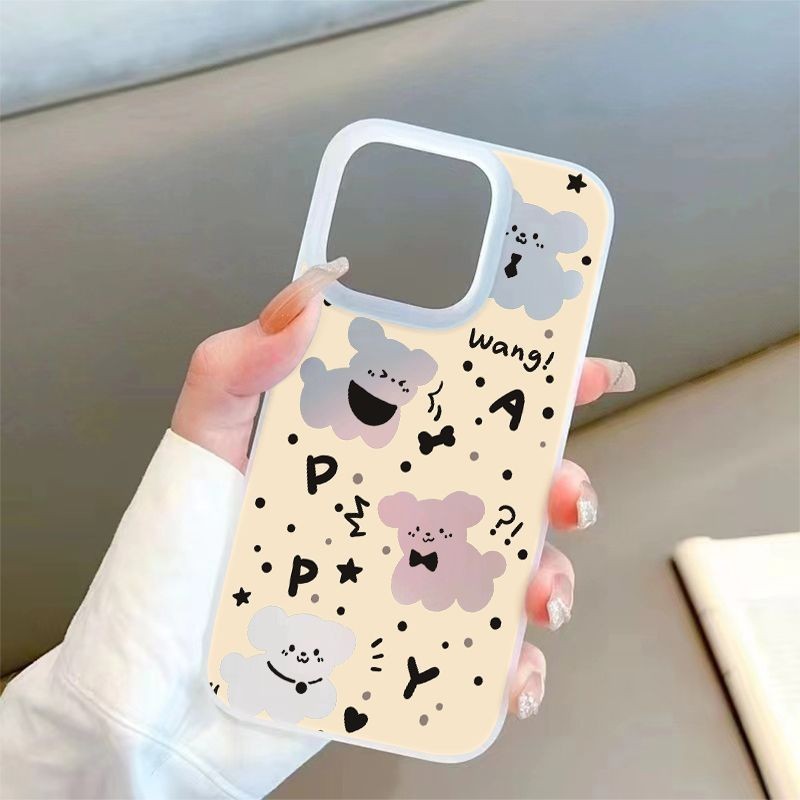 {จัดส่งด่วน} เคสโทรศัพท์ซิลิโคนอ่อนนุ่มลายลูกสุนัขสุดน่ารักเหมาะสําหรับ iPhone x/xs/xr/xsmax/7/8plus/11Promax/12/13/14Promax/15 เคสกันกระแทกแบบรวมทุกอย่าง